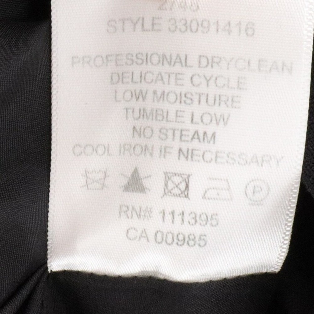 Tory Burch Satin Trim Wool Blend Sleeveless Sheath Work Cocktail Dress Black 4 - Picture 9 of 9